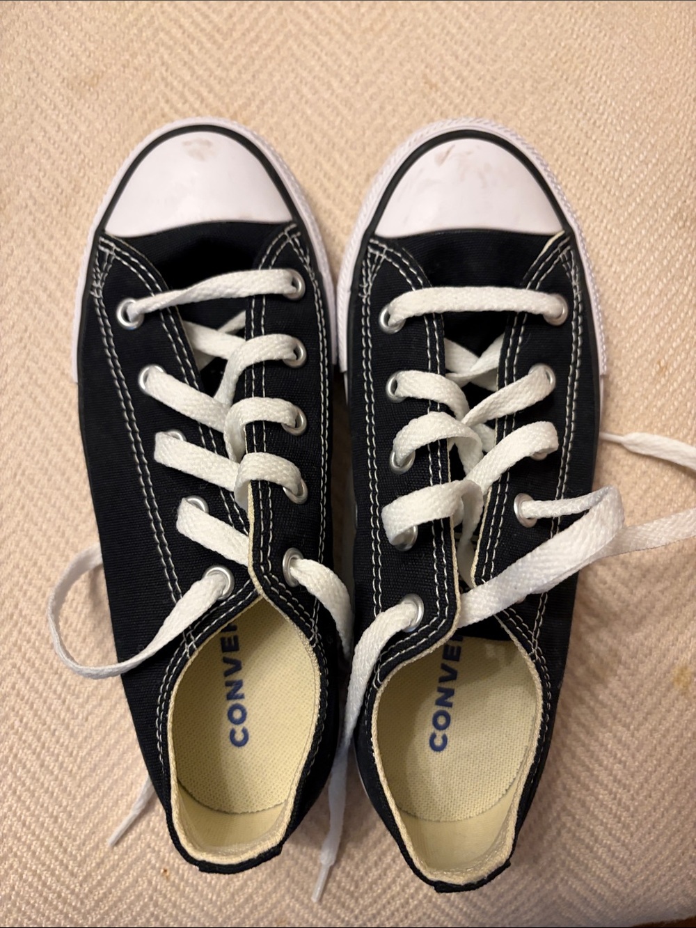 Converse Kids Black and White Low-Top Sneakers